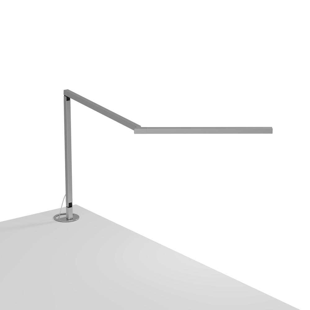 Z-Bar Mini PRO LED Desk Lamp Gen 4 (Silver) with Grommet Mount